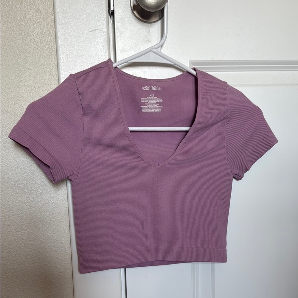Wild Fable Women's Purple Crop Top